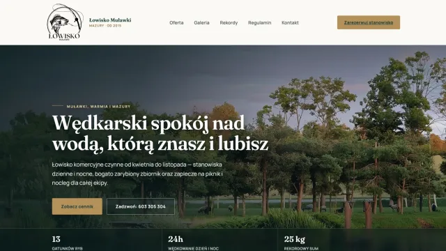 Strona Łowiska Muławki